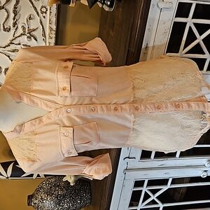 Soft Button Down with Lace Details